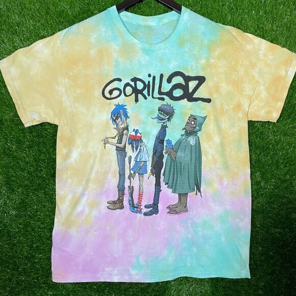 Gorillaz Rock Tie-dye T-shirt size Large - Picture 1 of 4